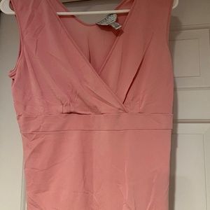 silk pink tank top